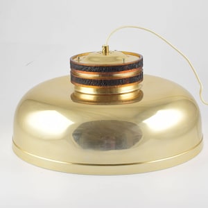 Big Brass pendant light, typical mid century hanging lamp image 1