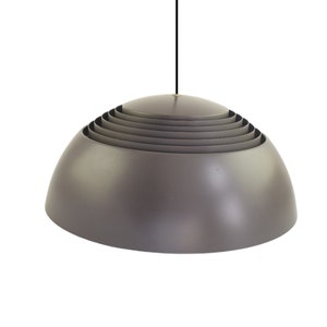 Arne Jacobsen AJ Royal ceiling light, for Scandinavian manufacturer Louis Poulsen, known as AJ Royal Pendant dark brown/antracite