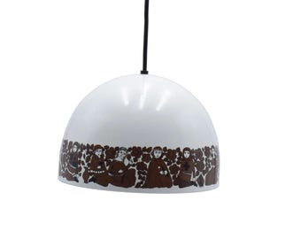 Fog Morup Enamel Pendant Lamp by Kaj Franck & Esteri Tomula for wartsila Arabia Finland.