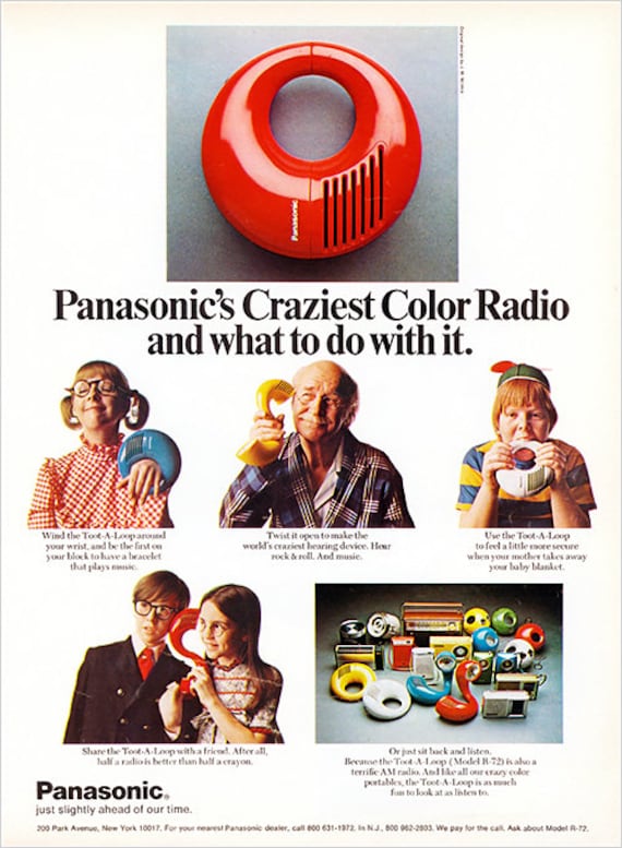 Pas op verslag doen van barst Toot-a-loop Panasonic Red Plastic Am-transistor Wrist-radio - Etsy