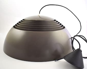 Arne Jacobsen AJ Royal ceiling light, for Scandinavian manufacturer Louis Poulsen, known as AJ Royal Pendant dark brown/antracite