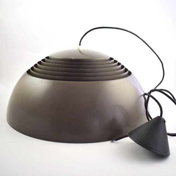 Arne Jacobsen AJ Royal ceiling light, for Scandinavian manufacturer Louis Poulsen, known as AJ Royal Pendant dark brown/antracite