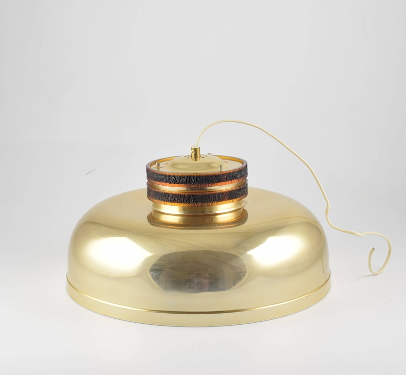 Big Brass pendant light typical mid century hanging lamp image 1