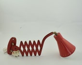Scissors wall light. vintage red scissors wall lamp from the 60s attributed to dutch firm hala