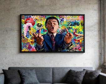 Wydruk na płótnie Wall Street Pop Art | Dekoracja biurowa w stylu graffiti