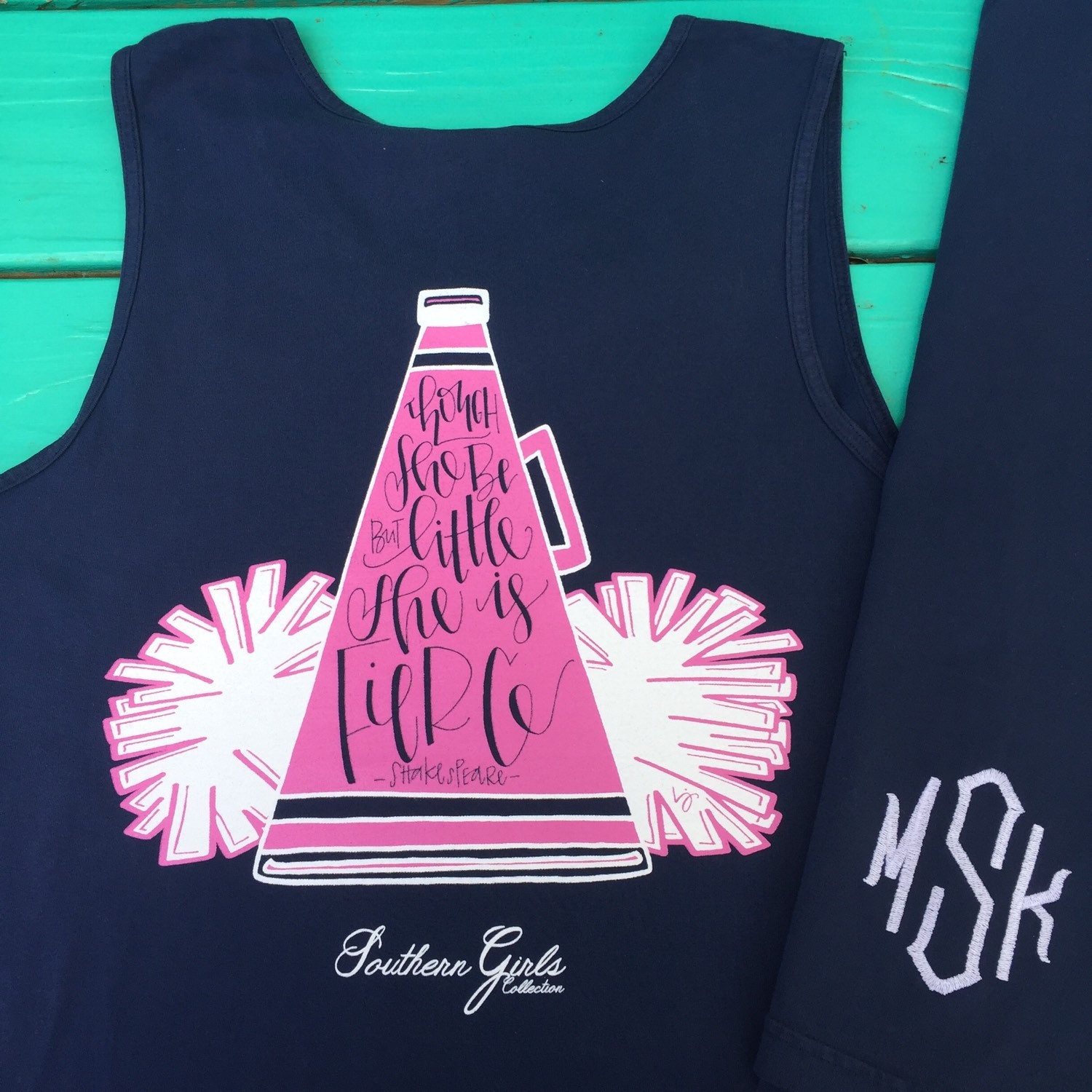 Monogram Cheer Tank Custom Monogram Tank