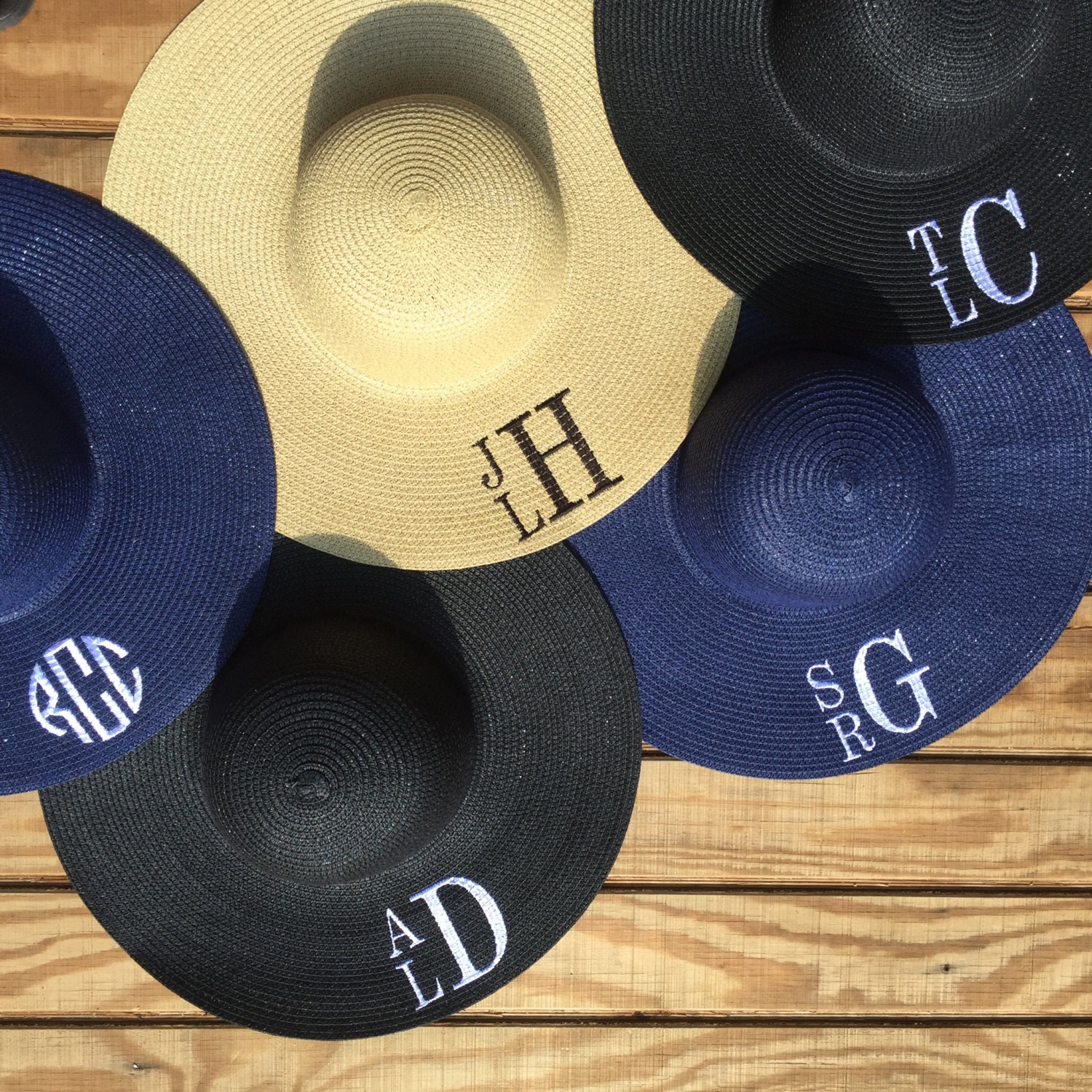 beach hat monogrammed