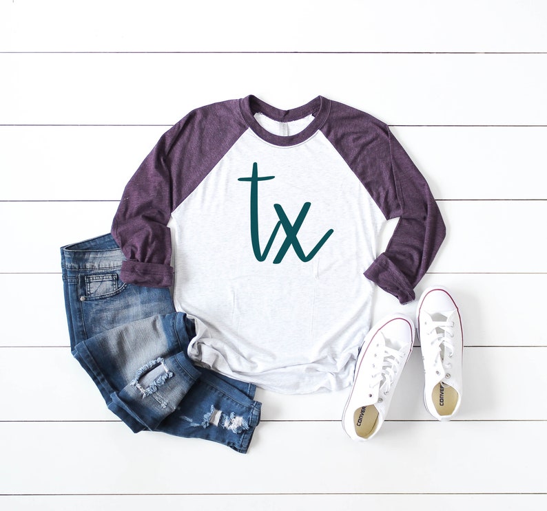 State Abbreviation Raglan Shirt State Pride Raglan Tee Etsy