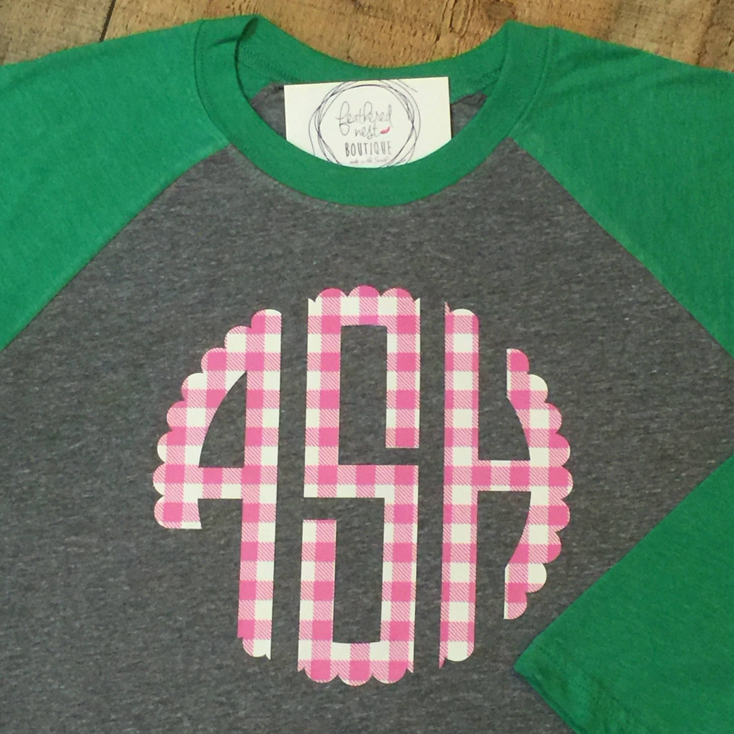 monogram baseball tee