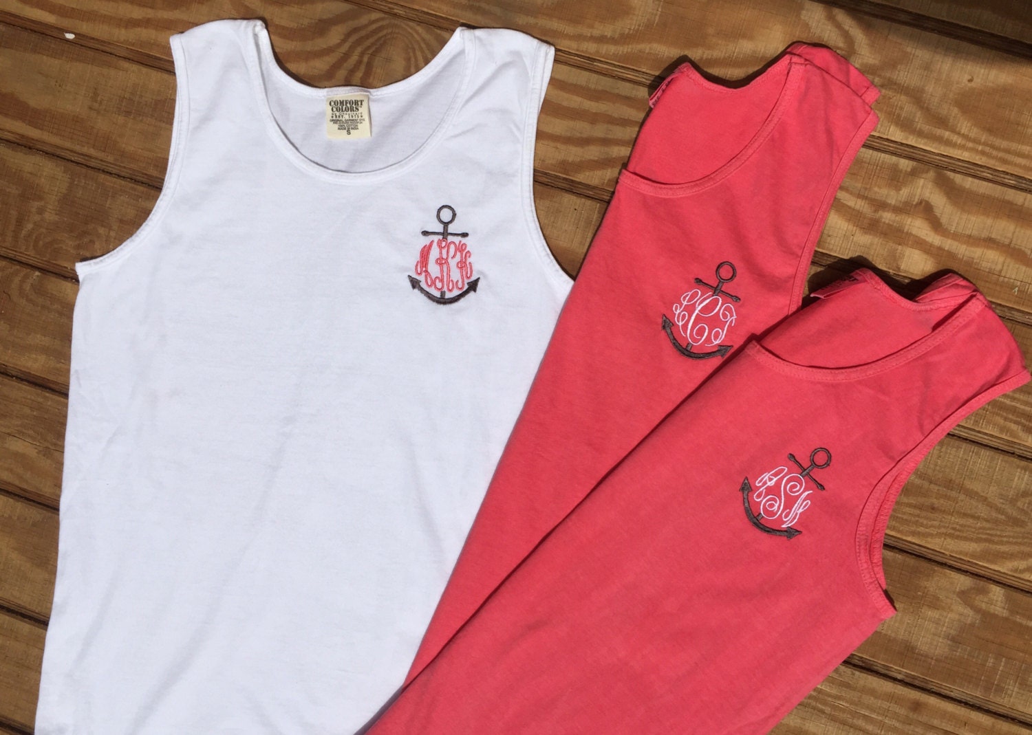 Monogram Comfort Colors Tank Personalized Tank Top