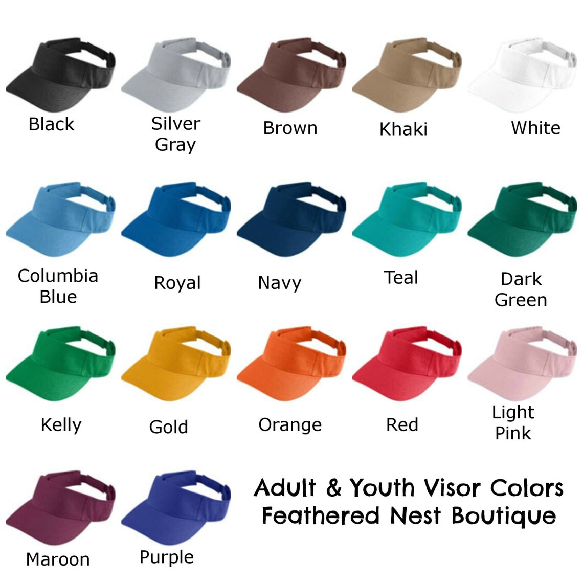 Custom Visor Embroidered Visor Golf Visor Tennis Visor Etsy
