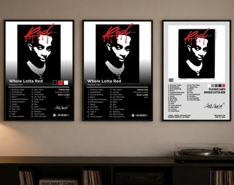 Whole Lotta Red Playboi Carti Album Posters For Dorm/Bedroom | 3 Posters (Digital Download)