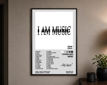MUSIC Playboi Carti Album Poster, Physical Matte Print, Music Art, Dorm/Bedroom Decor