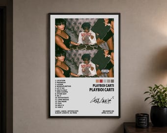 Self Titled Playboi Carti Album Poster, Physical Matte Print, Music Art, Dorm/Bedroom Decor