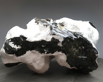 N. 001 Selce 8,85 kg (19 libbre 8 once) Autentica pietra naturale proveniente dalla Polonia, elemento decorativo per soggiorno e ufficio, scultura dalla natura
