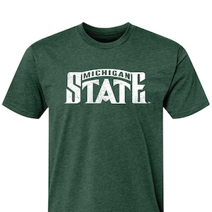 Michigan State Shirt MSU Spartans 2000 National Championship Basketball Bridge Design Super Soft Heather Green T-shirt for Men and Women