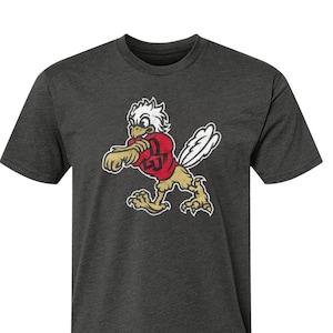 Liberty University Shirt Flames Sparky the Mascot Premium Unisex Short Sleeve Super Soft Officially Licensed T-shirt Apparel Top Tee Grey