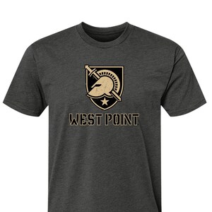 West Point Academy Shirt Black Knights Army Premium Soft Unisex Short Sleeve Super Soft Officially Licensed T-shirt Apparel Tee Dark Grey