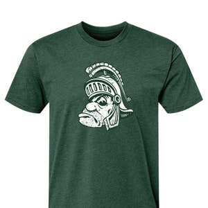 Michigan State University Shirt MSU Spartans Gruff Sparty Retro Green Unisex Short Sleeve Super Soft Officially Licensed T-shirt Apparel Tee