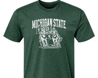 Green Michigan State Spartans Chariot Shirt