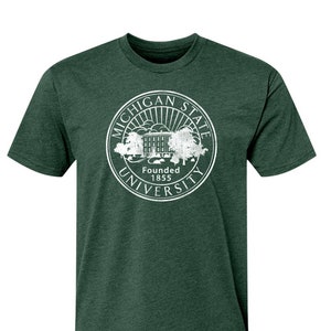 Michigan State University Spartans MSU Academic Seal T-shirt Officially Licensed Short Sleeve Shirt