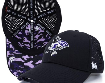 Kansas State University Hat, Performance Snapback Cap, Embroidered Willie the Wildcat Logo, K-State Game Day Gift for husband or dad