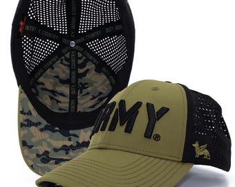 West Point Hat Army Military Green Hat, Stencil Logo United State Military Academy Baseball Cap, Game Day Gift for Husband or Dad