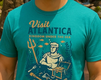 Visit Atlantica Shirt - Kingdom Under the Sea Tee, Little Mermaid Inspired Unisex T-Shirt, Super Soft Disney Park Outfit for Adults