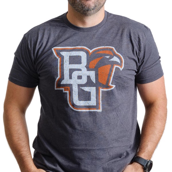 Bowling Green State University Shirt BGSU Falcons Primary Logo Short Sleeve Super Soft Officially Licensed T-shirt Dark Grey Apparel Top Tee