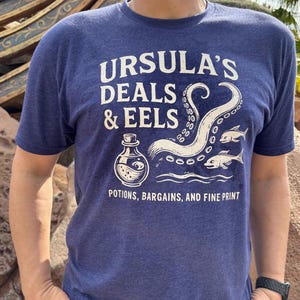 Ursula’s Deals and Eels Dark Purple Shirt Villain-Inspired Unisex Tee, Disneybound Outfit, Funny Under the Sea T-Shirt, Super Soft and Comfy
