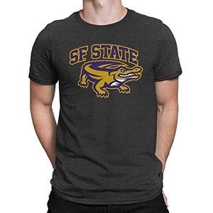 San Francisco State University Shirt Gators Unisex Short Sleeve Heather Charcoal Grey Super Soft Officially Licensed T-shirt Apparel Top Tee