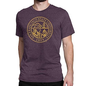 San Francisco State University Shirt Academic Seal Premium Unisex Short Sleeve Super Soft Officially Licensed Purple T-shirt Apparel Top Tee