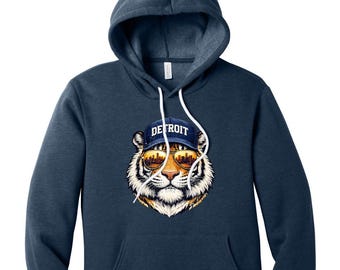 Tiger Wearing Aviator Sunglasses and Hat Hoodie Sweatshirt for Men and Women