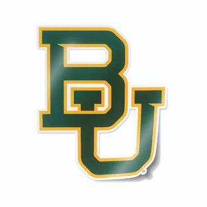 Baylor University Bears Primary BU Logo Decal Window Bumper Sticker for Cars, Laptops, iPads, Water Bottles