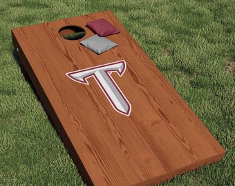 Troy University Trojans Sword T Primary Logo Cornhole Decal