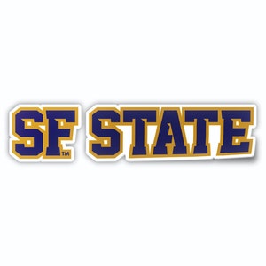 San Francisco State University Gators Block SF State Wordmark Design Car Decal Bumper Sticker San Francisco State University Gators Block SF State Wordmark Design Car Decal Bumper Sticker