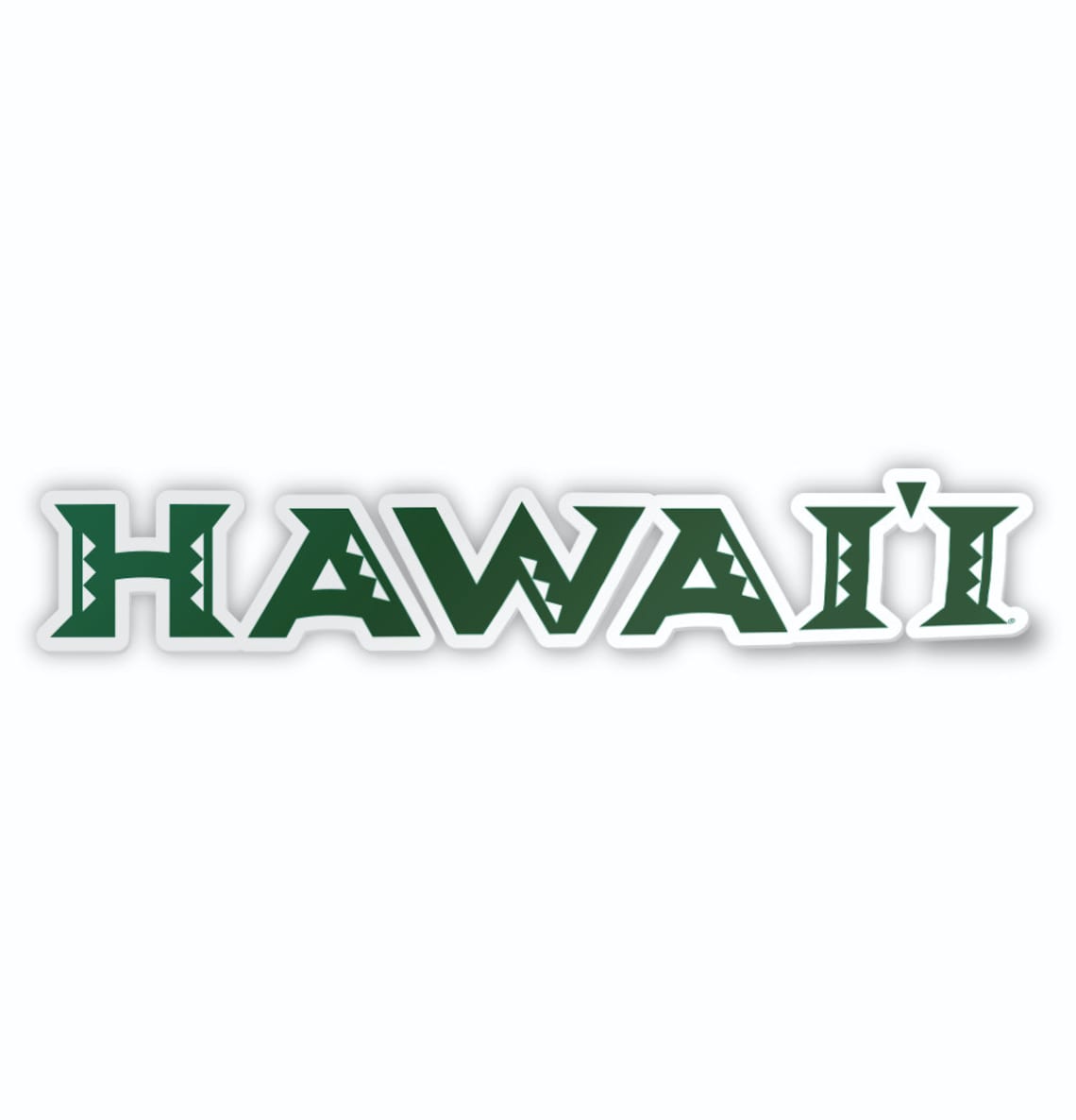 University of Hawaii Rainbow Warriors Wordmark Logo Car Decal Etsy