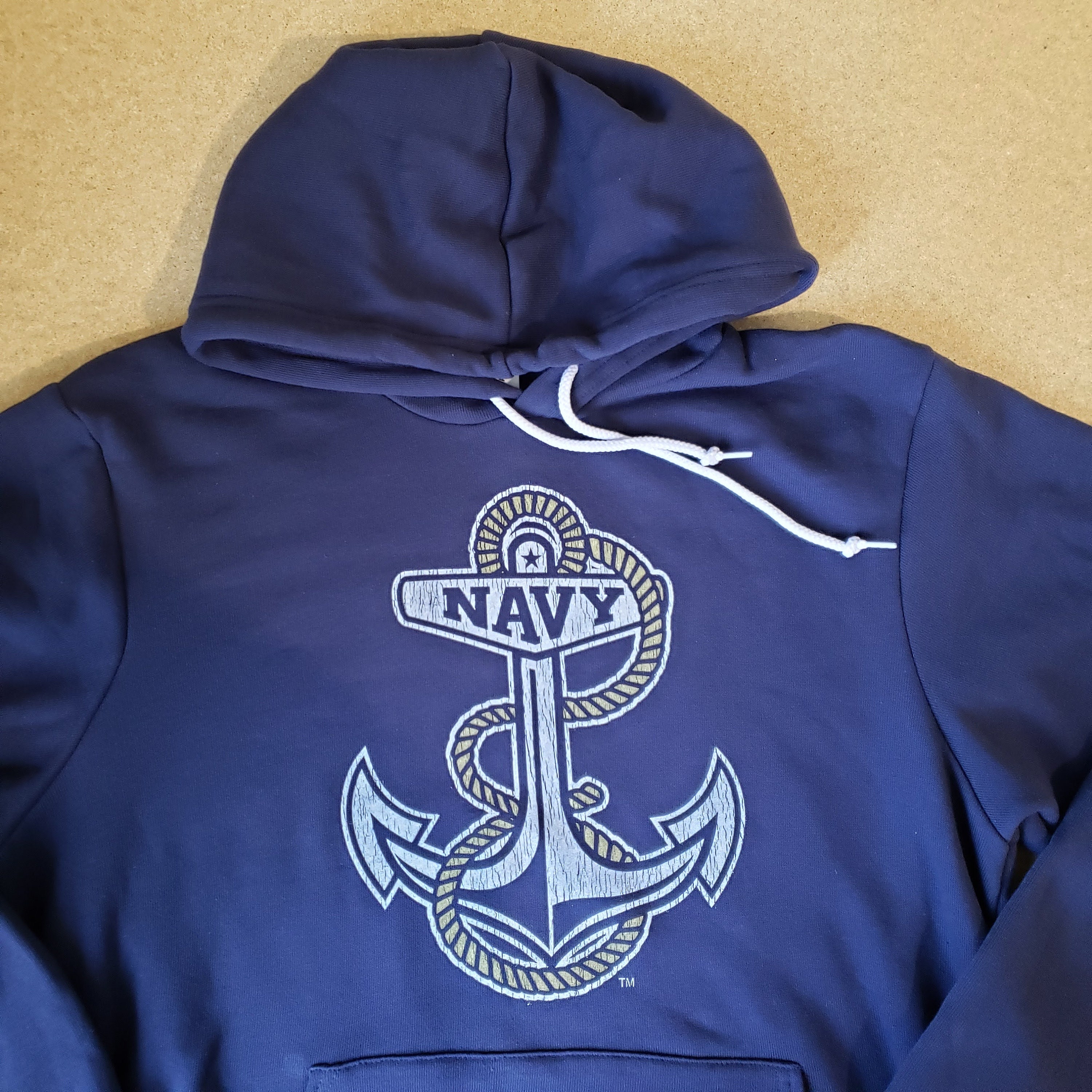 Navy Sweatshirt US Naval Academy Anchor Logo Hoodie Pullover Etsy