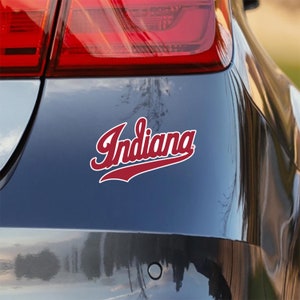 Indy Script Sign Indiana Script IU Sticker Decal Window Bumper Sticker Vinyl for Cars ...