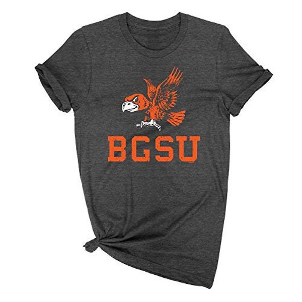 Bowling Green State University Shirt BGSU Falcons Vintage Logo Unisex Short Sleeve Super Soft Officially Licensed T-shirt Apparel Tee Grey