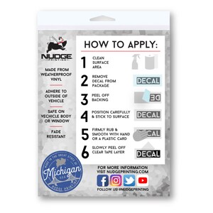 Nudge Printing How to Apply Car Decals Stickers Instructions on packaging