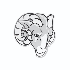 Fordham University Ram Mascot Car Decal Window Bumper Sticker for Cars, Laptops, iPads, Water Bottles