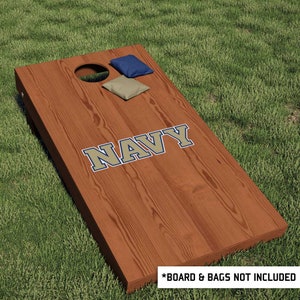 US Naval Academy Block NAVY Logo Cornhole Decal
