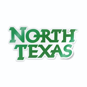 University of North Texas Mean Green Wordmark Logo Car Decal