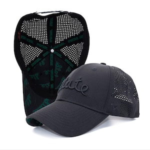 Michigan State University Hat, MSU Spartans Black Performance Snapback Cap, Embroidered Script State Logo, Game Day Gift for Husband or Dad