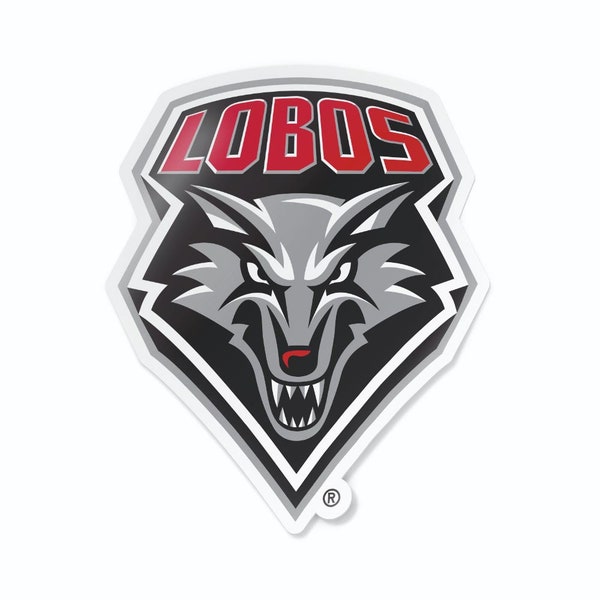 University of New Mexico Lobos Primary Shield Logo Decal Window Bumper Sticker for Cars, Laptops, iPads, Water Bottles