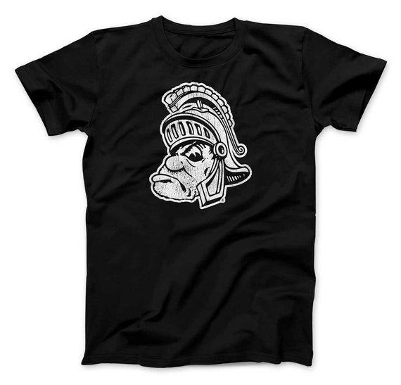 Michigan State University Spartans Gruff Sparty Retro T Shirt Etsy