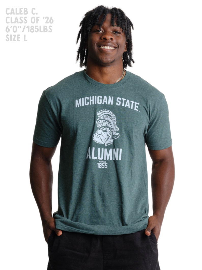 Michigan State Shirt MSU Spartans Gruff Sparty Alumni Stacked Design ...