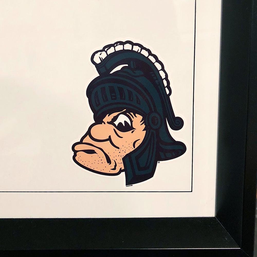 Michigan State Spartans Retro Gruff Sparty Full Color Logo - Etsy