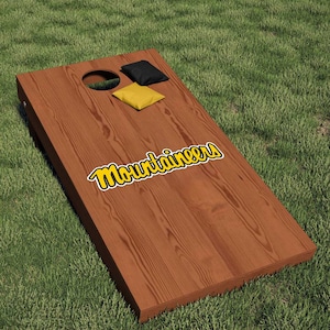 Appalachian State University Mountaineers Block APPSTATE Logo Cornhole Decal